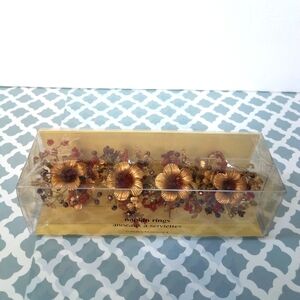 Pier 1 Imports Brown Flower Napkin Rings 4 New